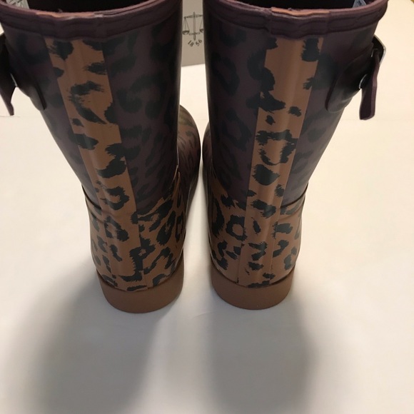 Hunter Refined Hybrid Print Short Rain Boots Sz 9 - Picture 4 of 8
